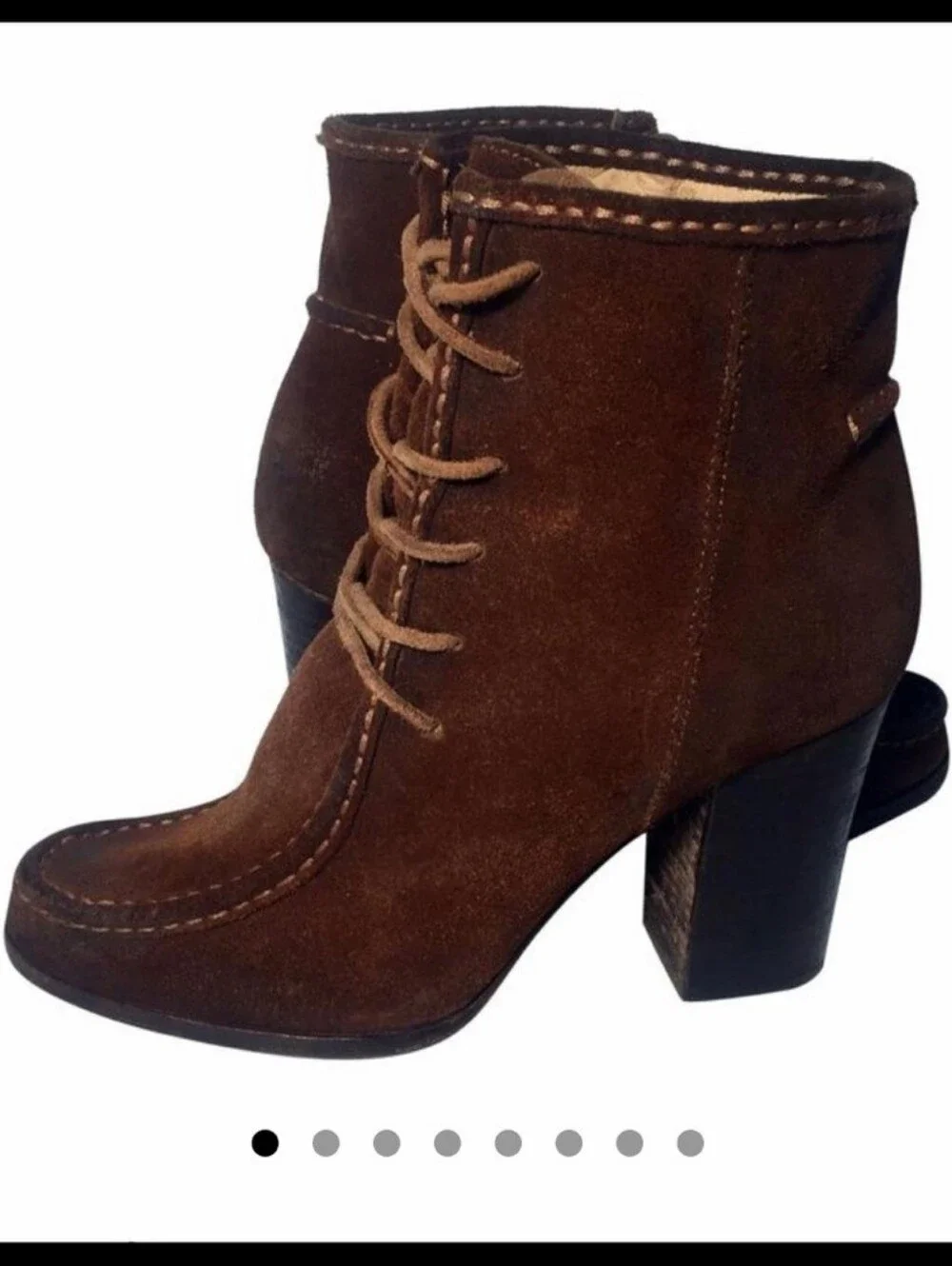 Frye Parker Moc Ankle Brown Oil Suede Boot Size 8M